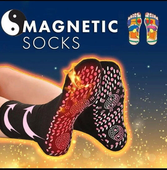 2 Pairs of Unisex FIR Tourmaline Magnetic Thermal Socks for Warmth and Comfort