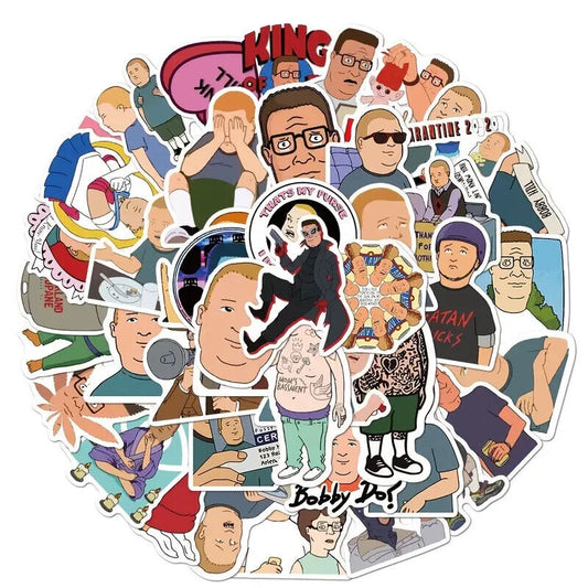 Assorted King of the Hill Sticker Pack - 20 Pcs - Decals for Laptops Phones
